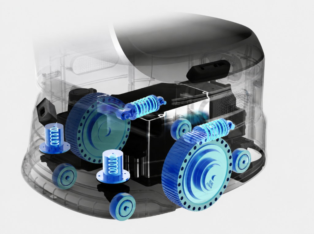 Six Wheel Shock Absorbing Chassis